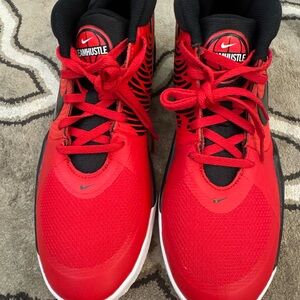 Nike Team Hustle Red and Black Sneakers